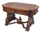 VICTORIAN LIBRARY TABLE CIRCA