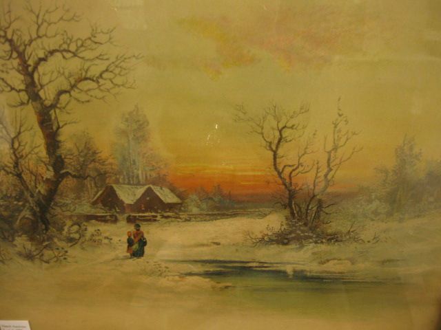 Victorian Lithograph figures in the