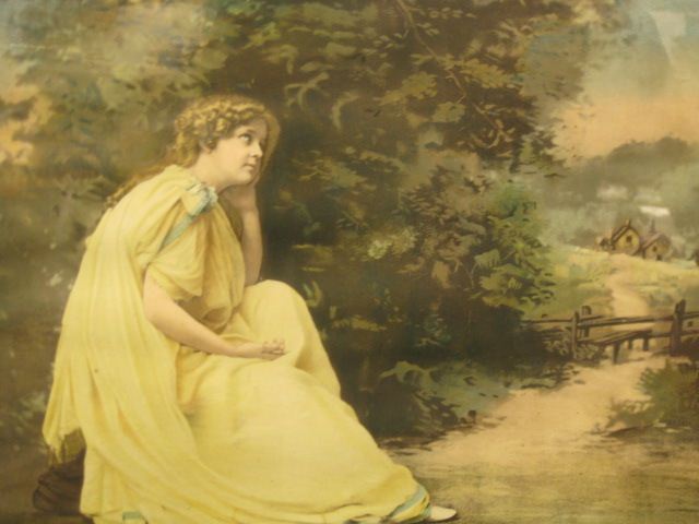 Victorian Lithograph young lady