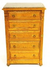Victorian lock-side oak chest