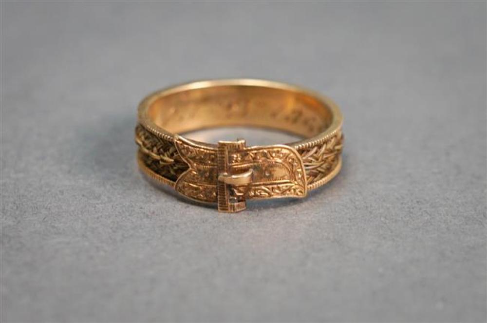 VICTORIAN LOW KARAT GOLD BRAIDED