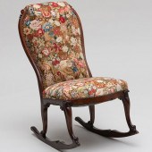 VICTORIAN MAHOGANY AND NEEDLEW