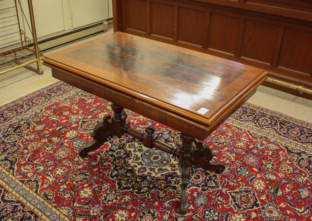VICTORIAN MAHOGANY AND WALNUT
