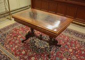 VICTORIAN MAHOGANY AND WALNUT
