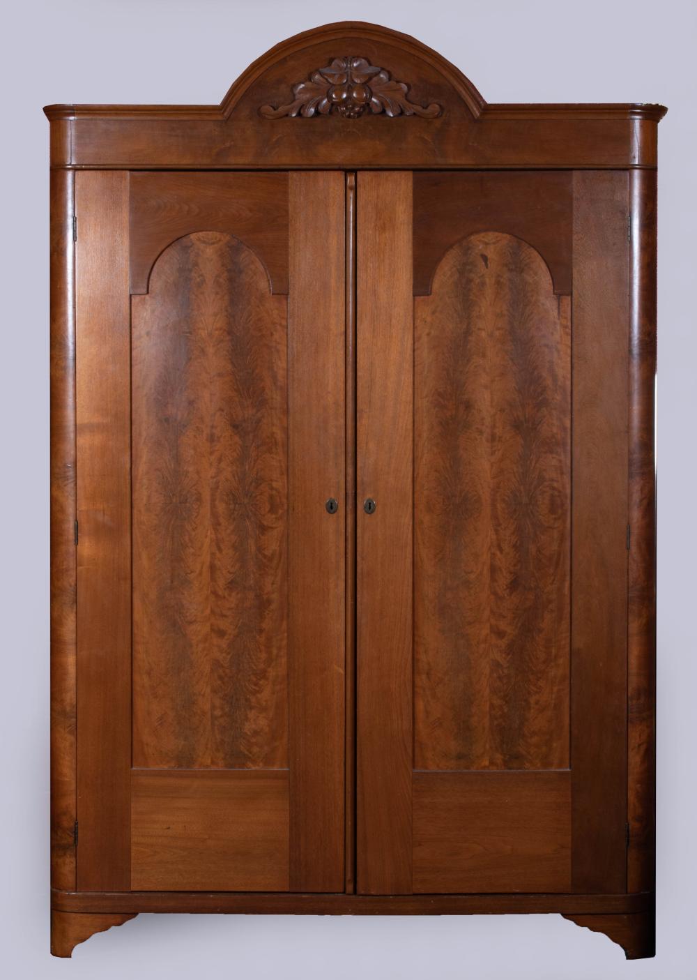 VICTORIAN MAHOGANY ARMOIRE, 19TH