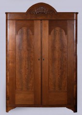 VICTORIAN MAHOGANY ARMOIRE, 19