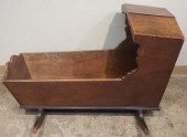 VICTORIAN MAHOGANY BABY CRADLE