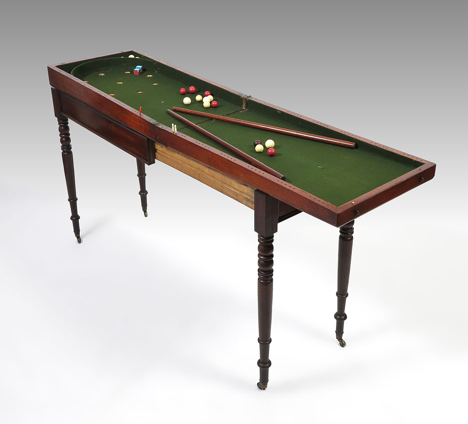 VICTORIAN MAHOGANY BAGATELLE GAME