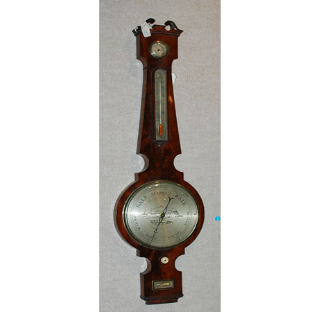 Victorian Mahogany Barometer 	 