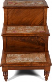VICTORIAN MAHOGANY BED STEPS,