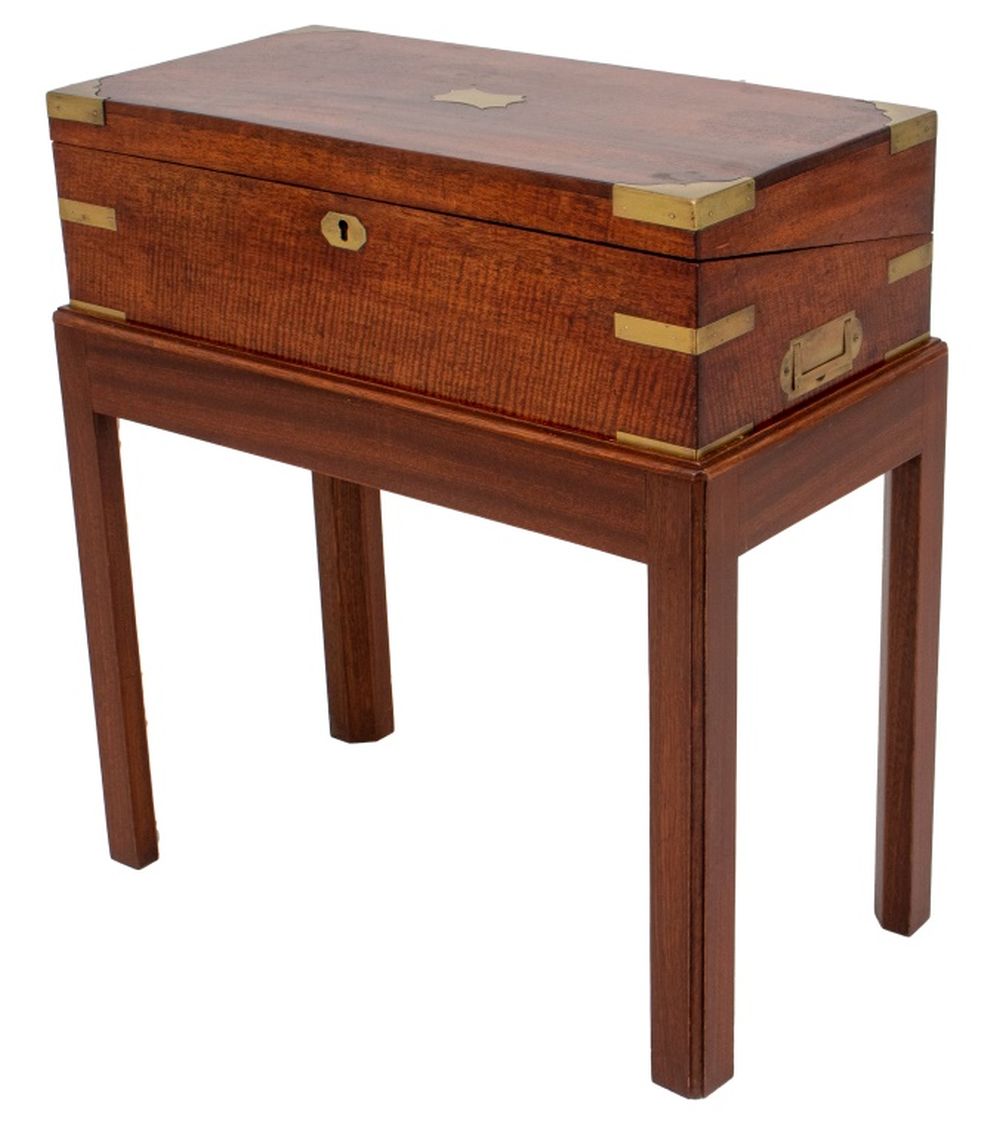 VICTORIAN MAHOGANY & BRASS LAP DESK