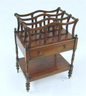 Victorian mahogany canterbury