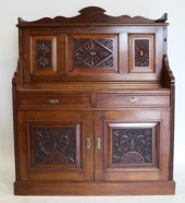 VICTORIAN MAHOGANY CARVED DROP
