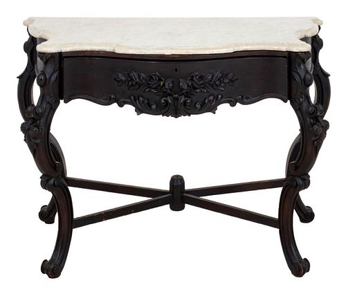 VICTORIAN MAHOGANY CONSOLE WITH