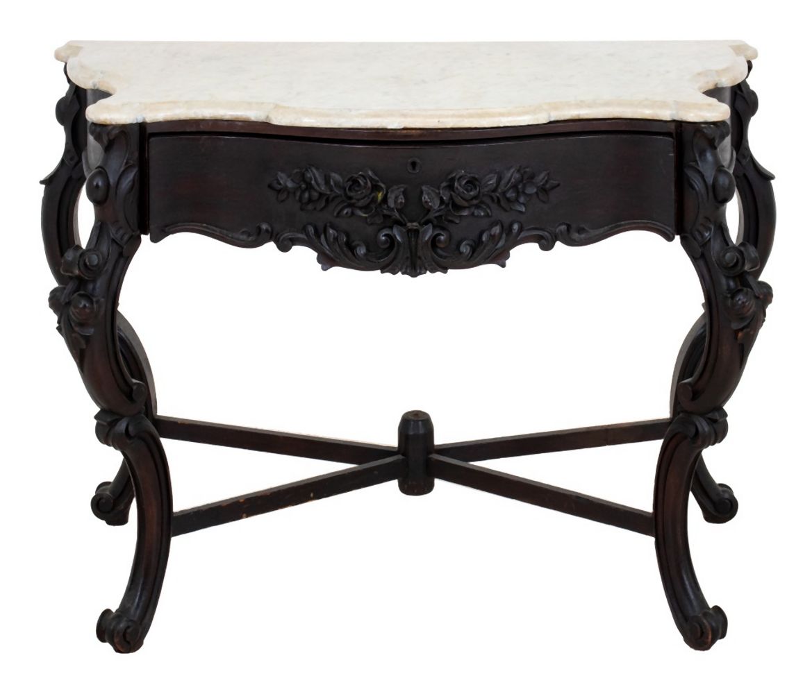VICTORIAN MAHOGANY CONSOLE WITH