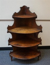VICTORIAN MAHOGANY CORNER ÉTAG