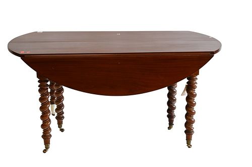 VICTORIAN MAHOGANY DROP LEAF TABLE,