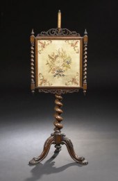Victorian Mahogany Firescreen,