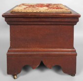 VICTORIAN MAHOGANY FOOTSTOOL,