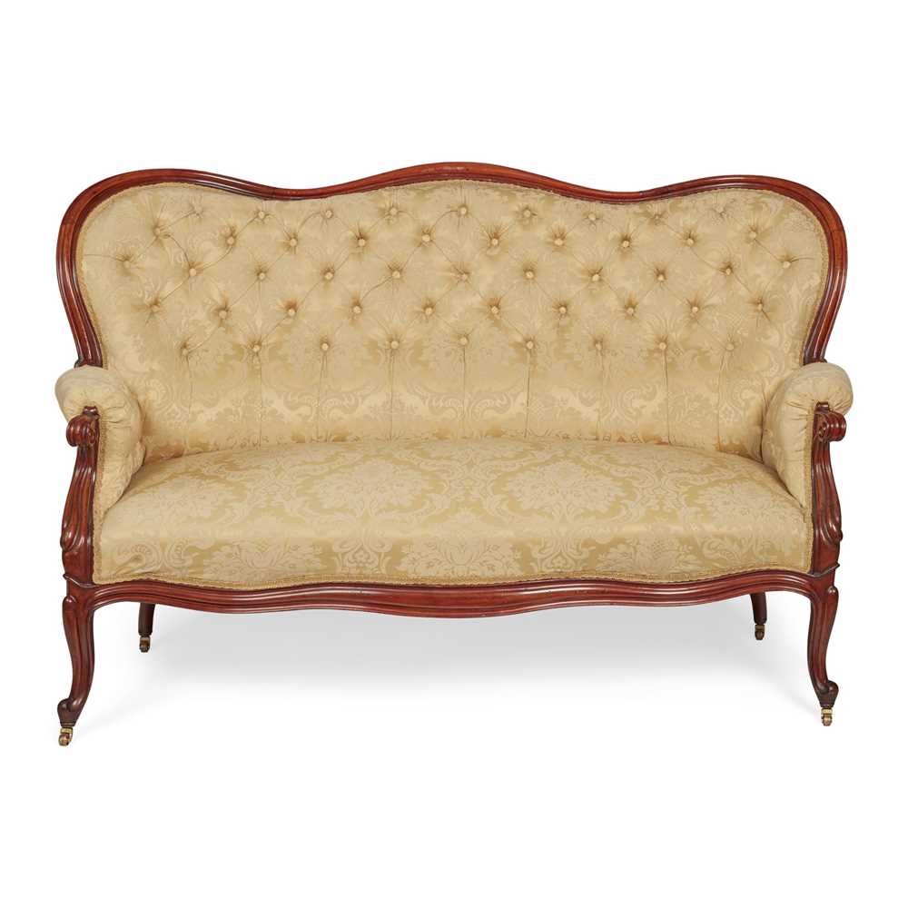 VICTORIAN MAHOGANY FRAMED SOFA 19TH