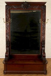 VICTORIAN MAHOGANY HALL RACK C