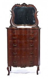 VICTORIAN MAHOGANY HIGHBOY WIT