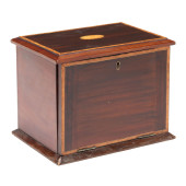 VICTORIAN MAHOGANY INLAID STAT