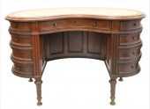 VICTORIAN MAHOGANY KIDNEY SHAP