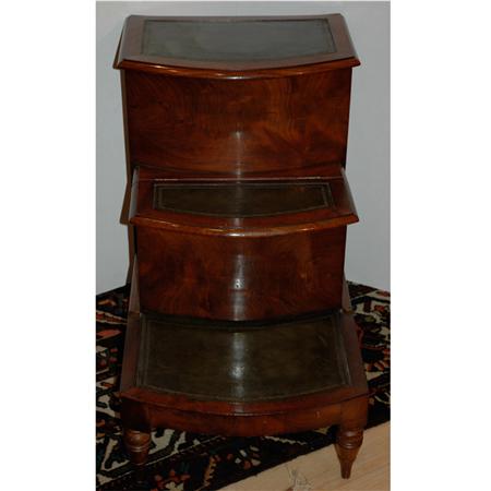 Victorian Mahogany Library Step