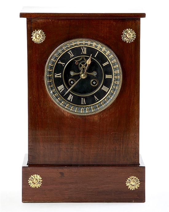 Victorian mahogany mantel clock