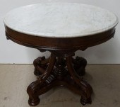 VICTORIAN MAHOGANY MARBLE TOP