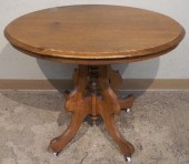 VICTORIAN MAHOGANY OVAL SIDE T