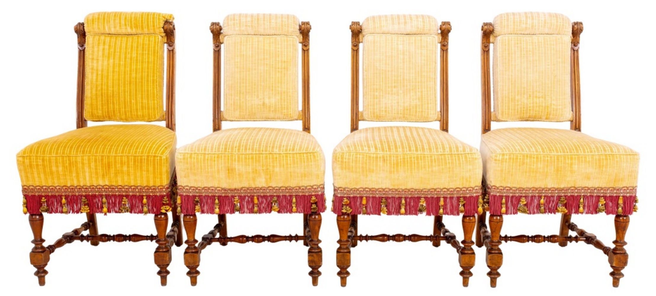 VICTORIAN MAHOGANY SIDE CHAIRS, 4