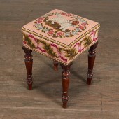 VICTORIAN MAHOGANY STOOL WITH