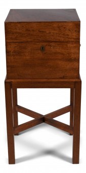 VICTORIAN MAHOGANY TANTALUS ON