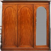 VICTORIAN MAHOGANY THREE DOOR