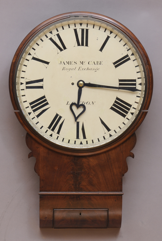 VICTORIAN MAHOGANY WALL CLOCK The