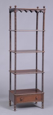VICTORIAN MAHOGANY WHATNOT The