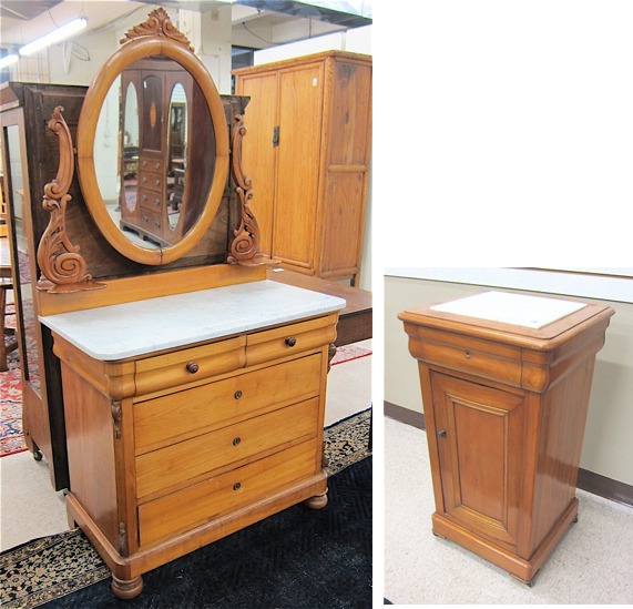 VICTORIAN MAPLE DRESSER AND