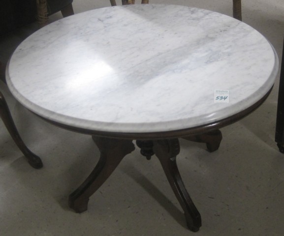 VICTORIAN MARBLE-TOP COFFEE TABLE