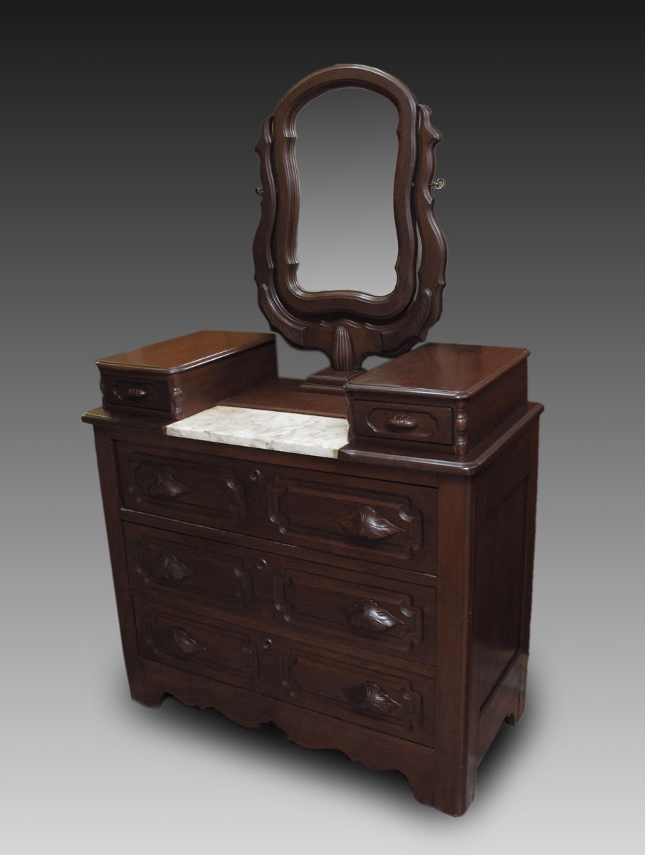 VICTORIAN MARBLE TOP DROP CENTER