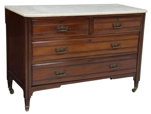 VICTORIAN MARBLE-TOP MAHOGANY