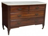 VICTORIAN MARBLE-TOP MAHOGANY