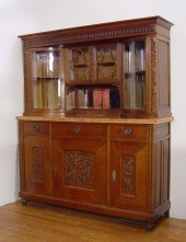 VICTORIAN MARBLE TOP OAK CHINA