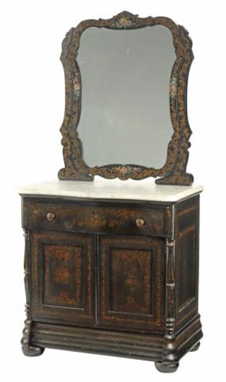 VICTORIAN MARBLE-TOP PAINTED