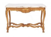 VICTORIAN MARBLE TOP SALON TAB