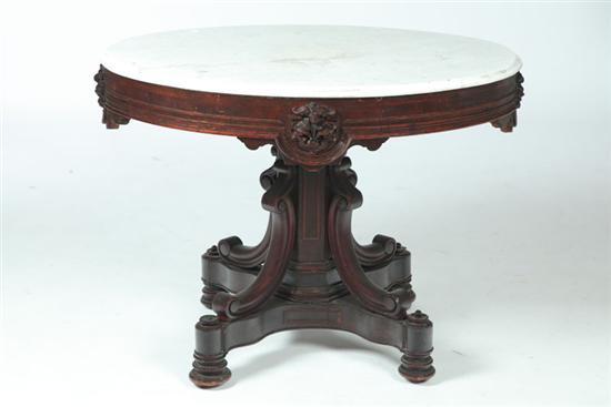 VICTORIAN MARBLE TOP STAND.
