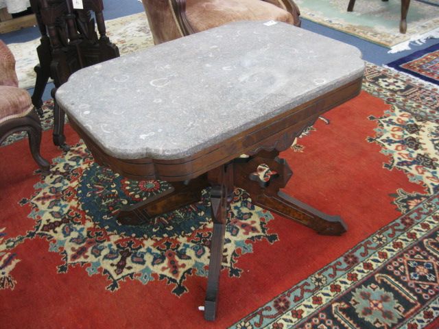 Victorian Marble Top Table Eastlake