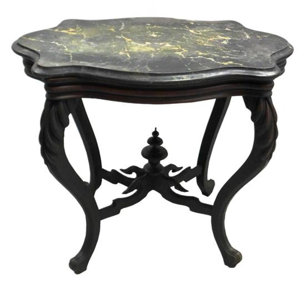 VICTORIAN MARBLE TOP TABLE,