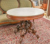 VICTORIAN MARBLE-TOP WALNUT CE